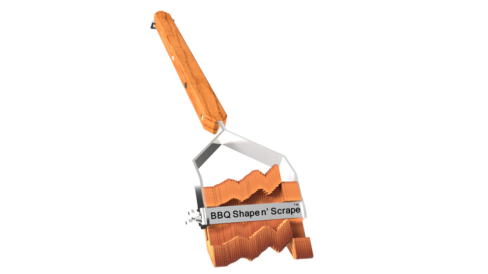 The perfect BBQ scraper designed with every little detail.  Guaranteed to work on any BBQ.