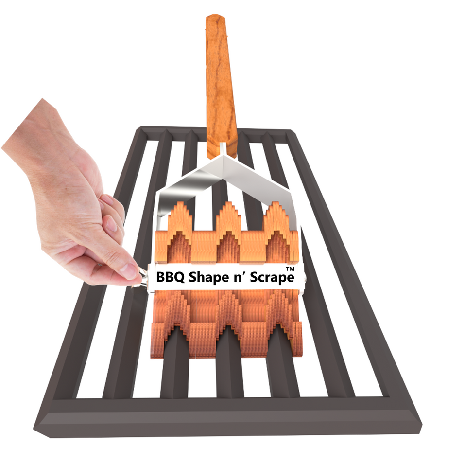 Shop for this amazing BBQ Scraper. The BBQ Scraper adjusts exactly to your BBQ grill in minutes. The BBQ scraper has blades made from wood and is safe to use. Bristle Free & no burn-in time required.